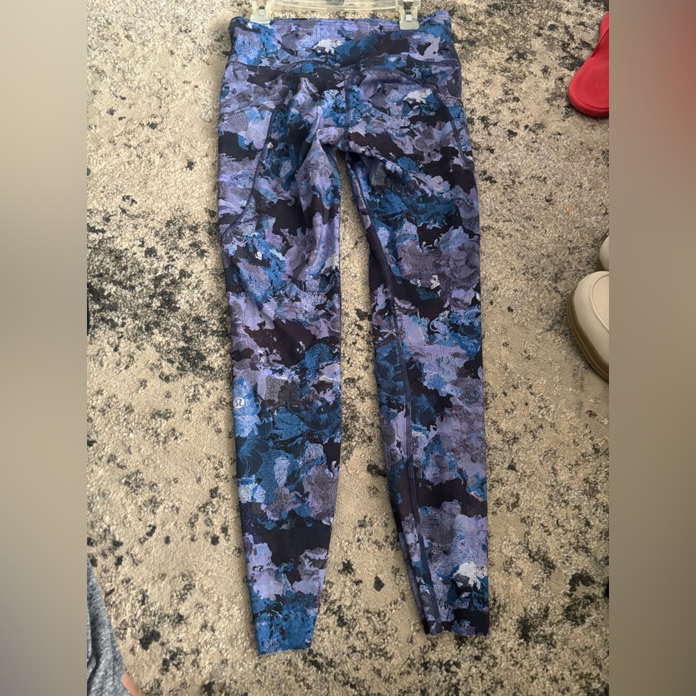 Lululemon Blue and Purple Patterned Leggings